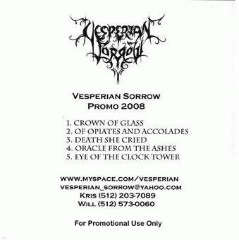 Vesperian Sorrow : Promo 2008